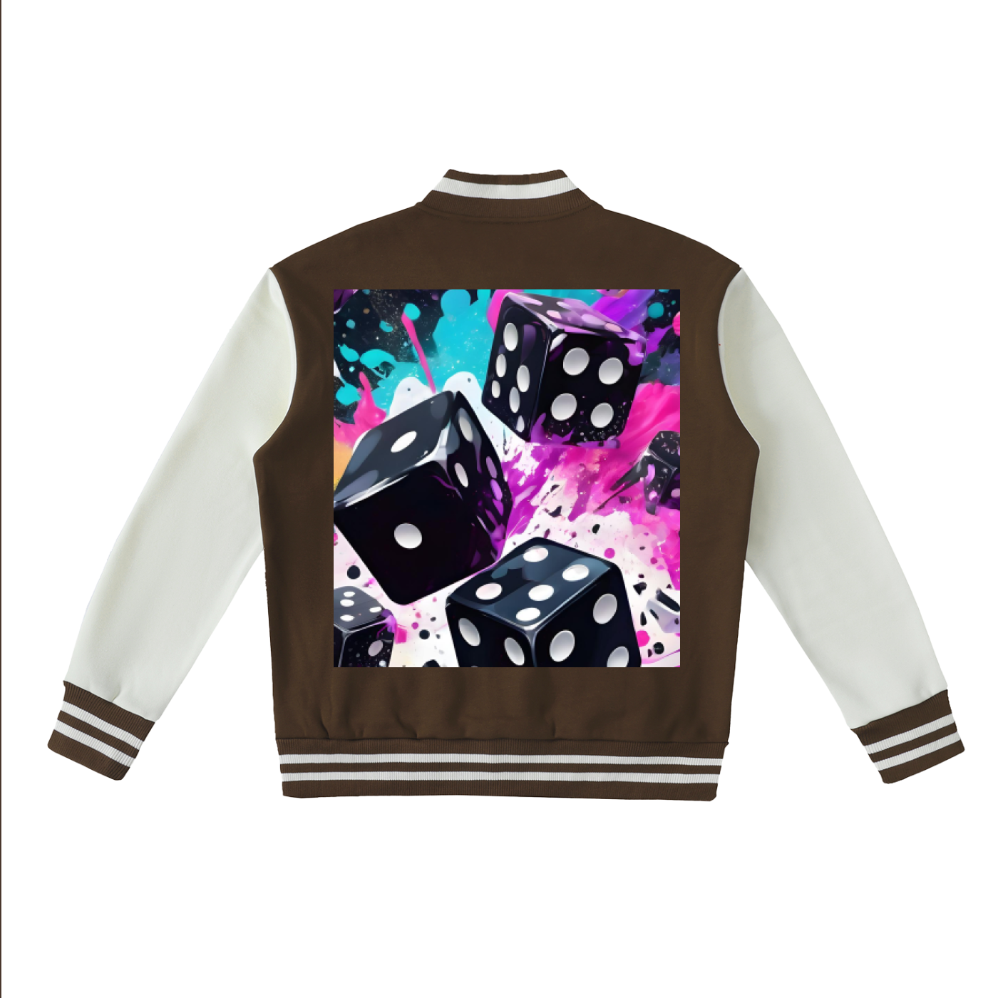 Two-Tone Fleeced Varsity Jacket