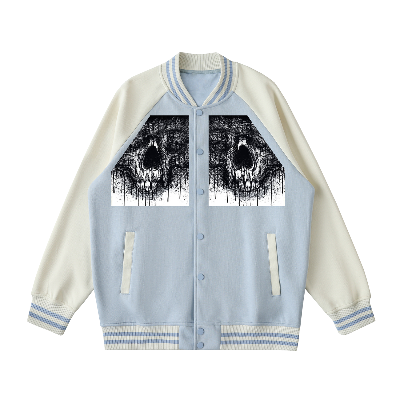 Premium Two-Tone Raglan Varsity Jacket - Unisex Streetwear