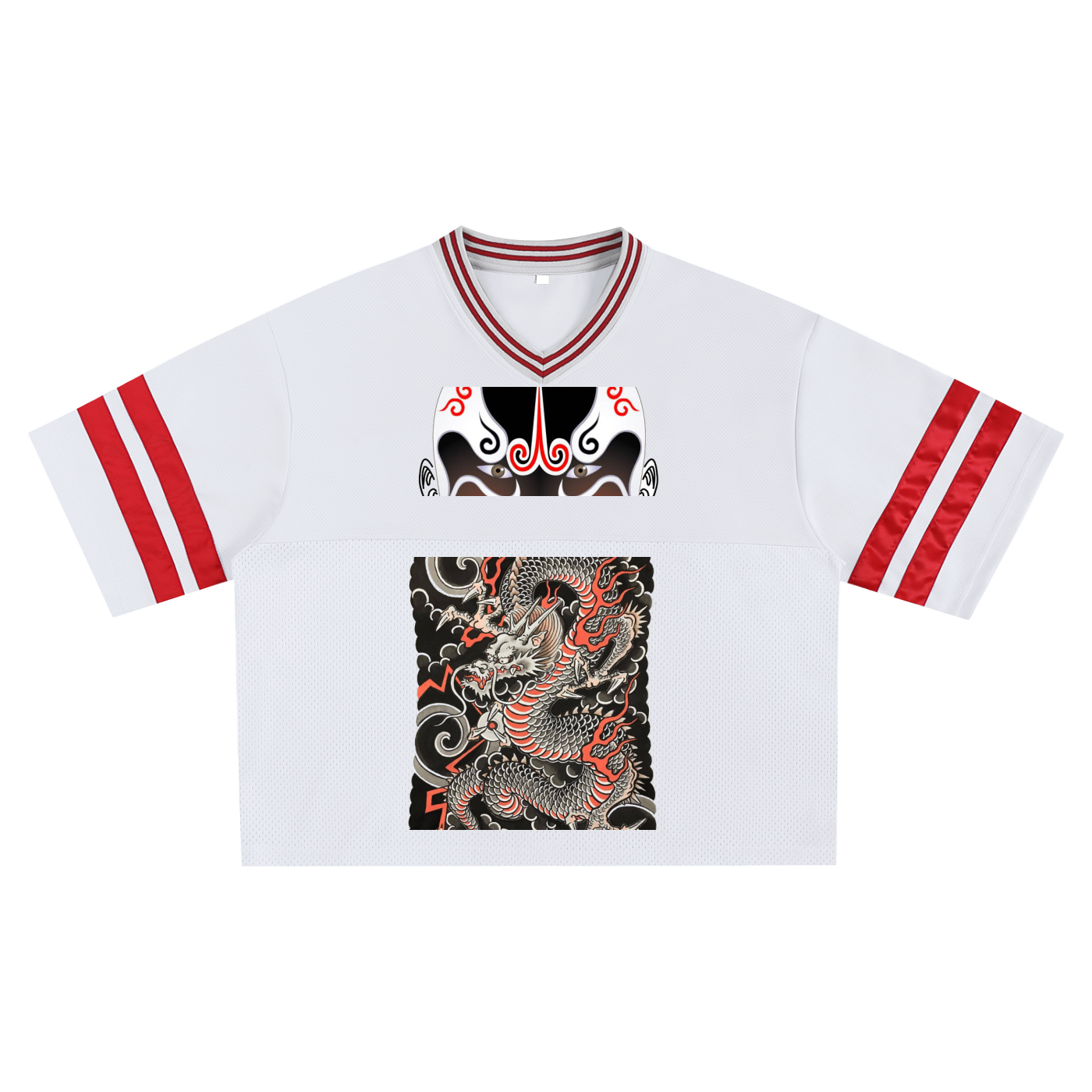 Taped Mesh Boxy T-shirt