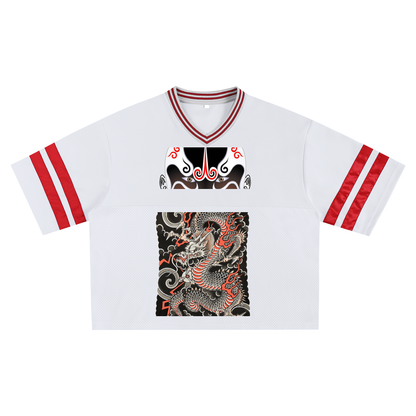 Taped Mesh Boxy T-shirt