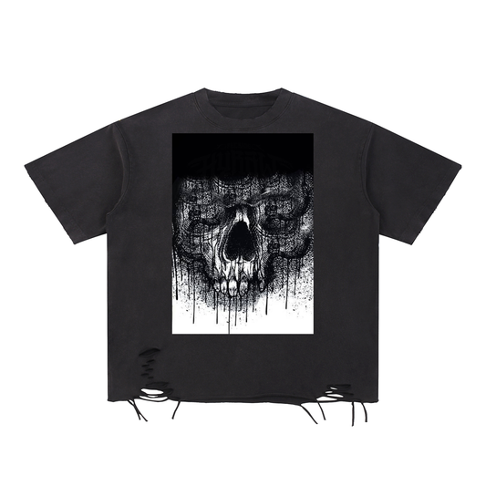 Snow Washed Raw-Hem T-Shirt