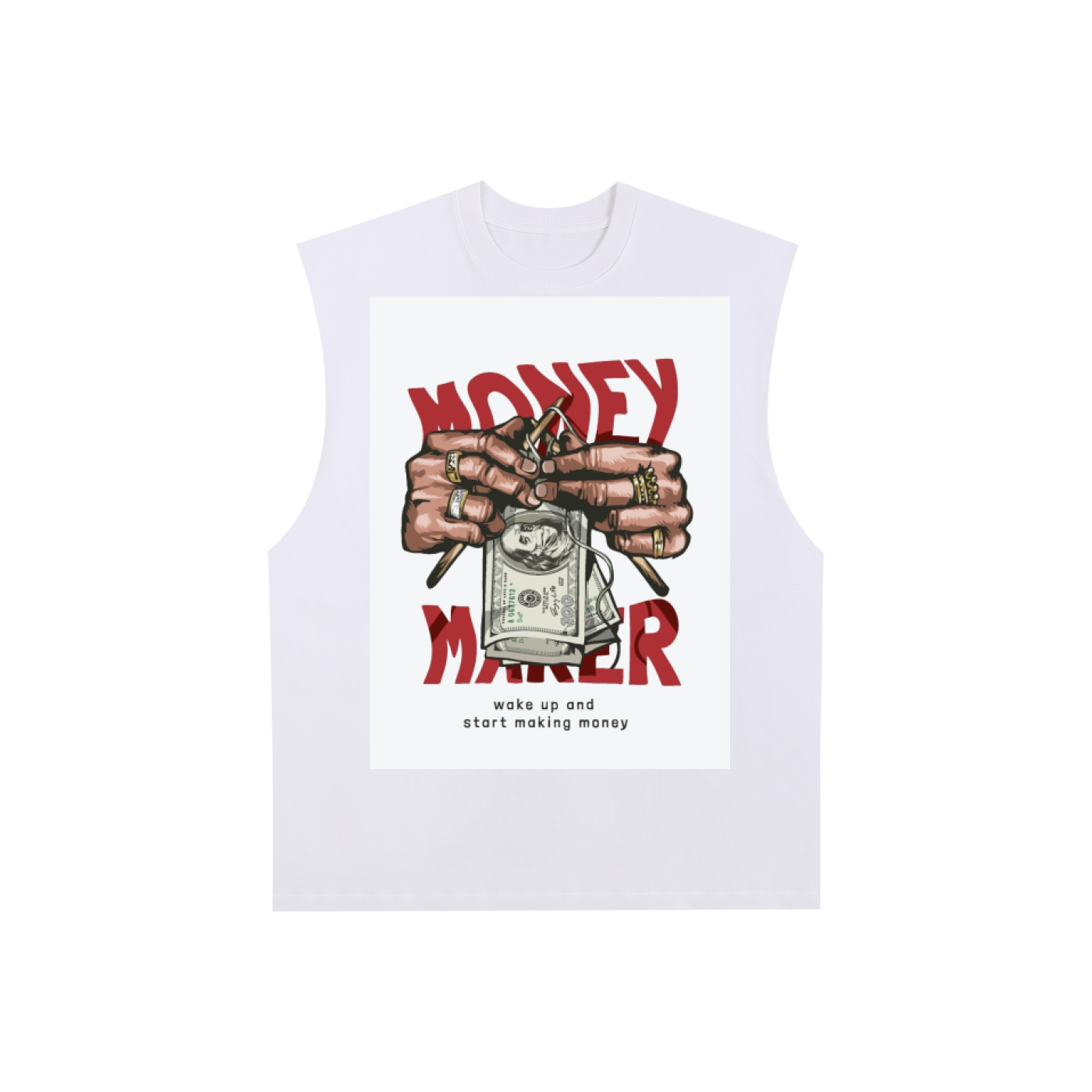 Raw Edge Cotton Tank Top