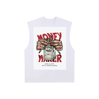 Raw Edge Cotton Tank Top