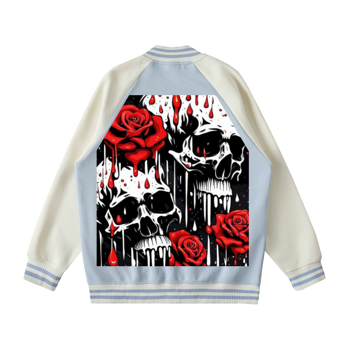 Two Tone Raglan Sleeve Varsity Jacket