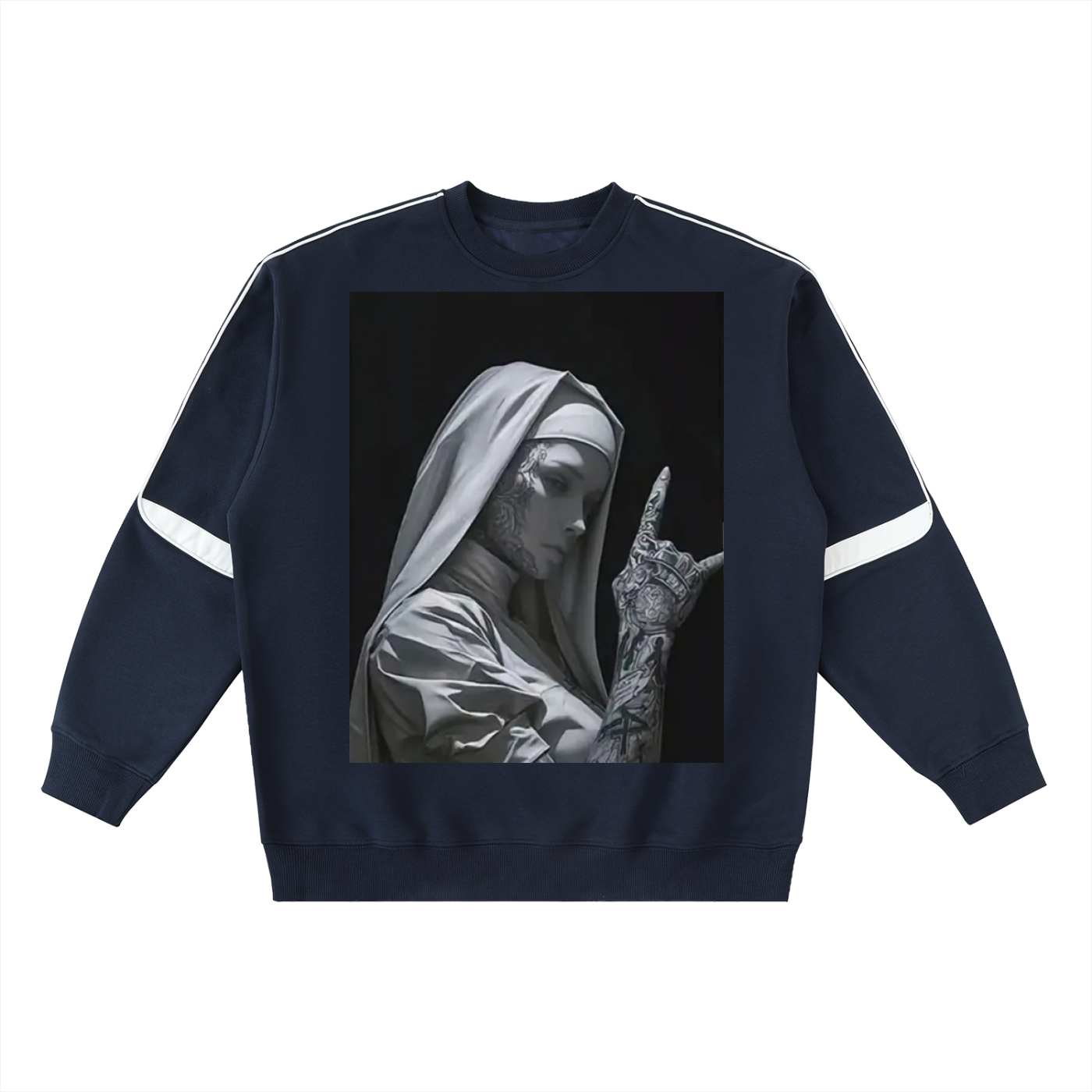 Oversized Crewneck Taped Sweatshirt