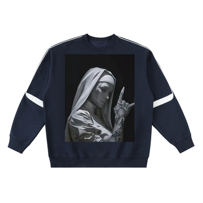 Oversized Crewneck Taped Sweatshirt