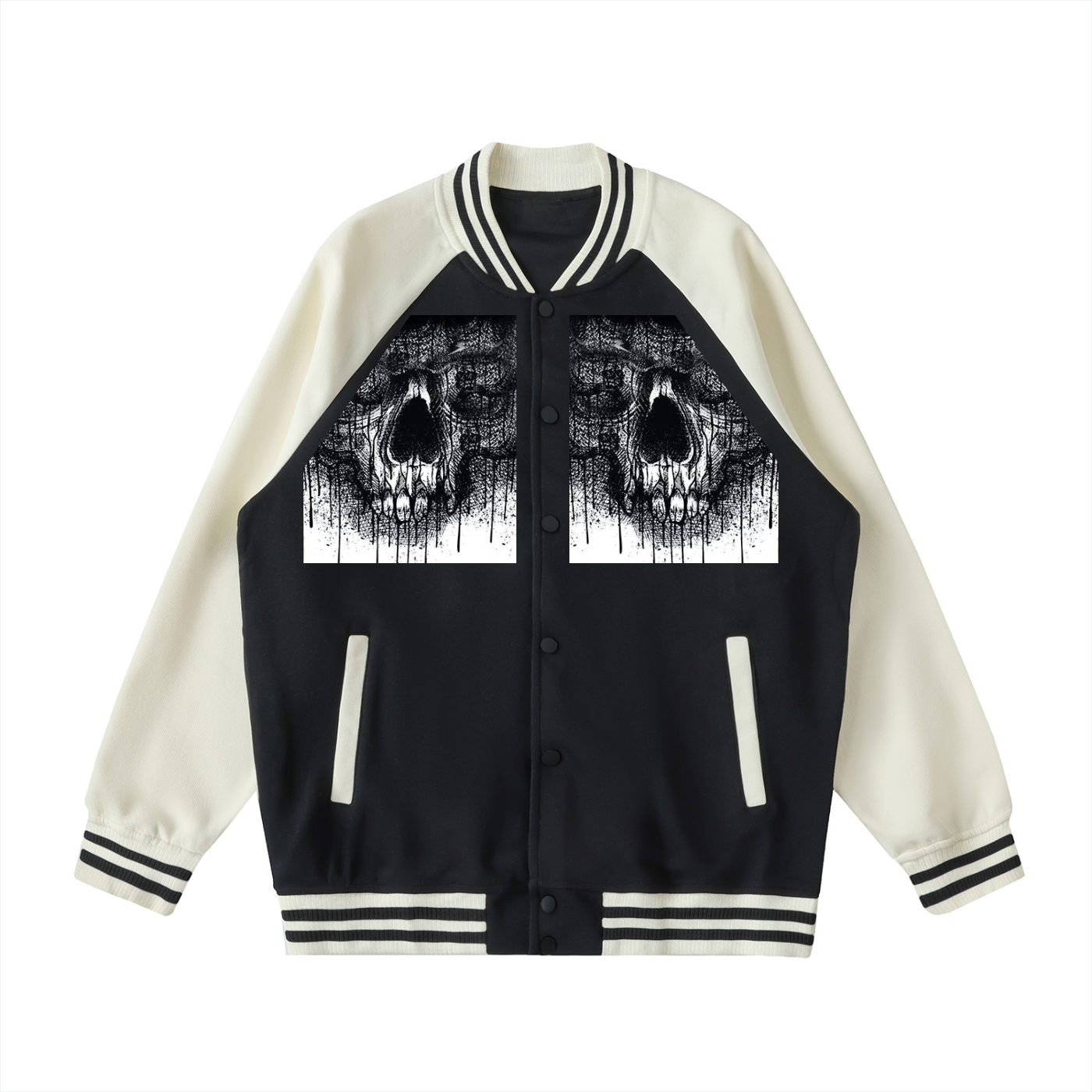 Premium Two-Tone Raglan Varsity Jacket - Unisex Streetwear