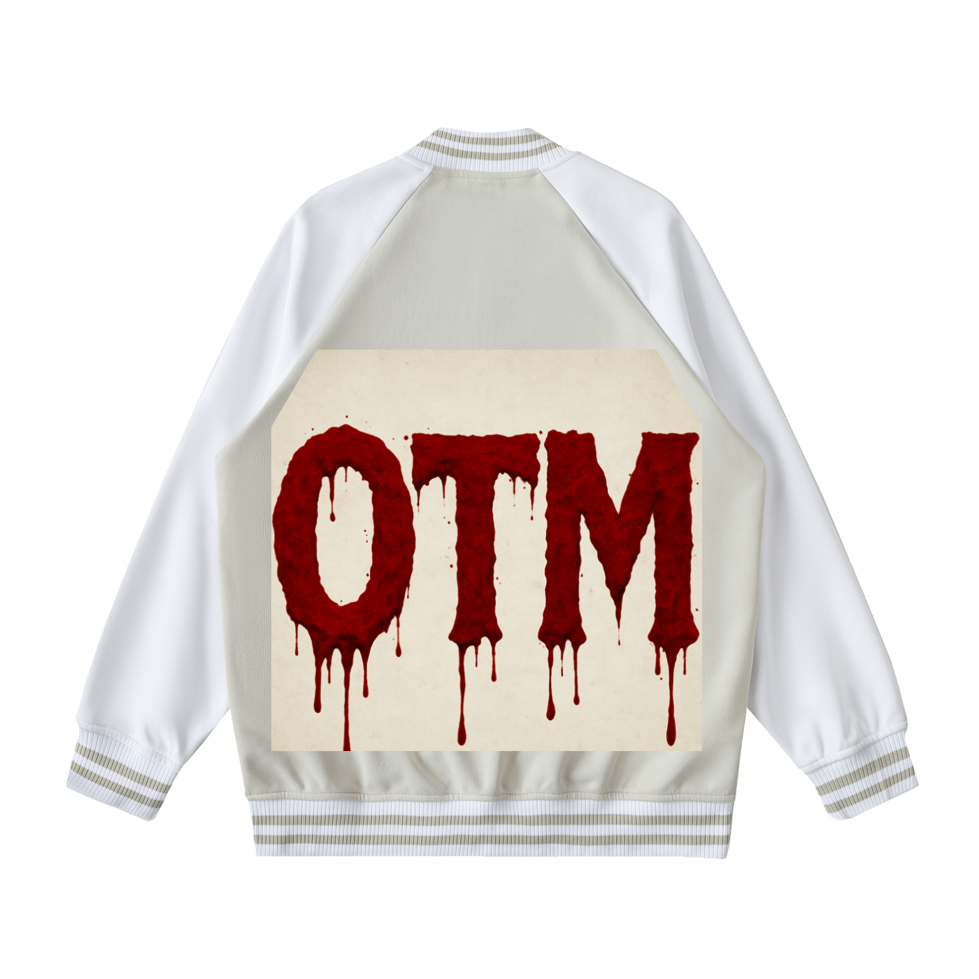 Two Tone Raglan Sleeve Varsity Jacket
