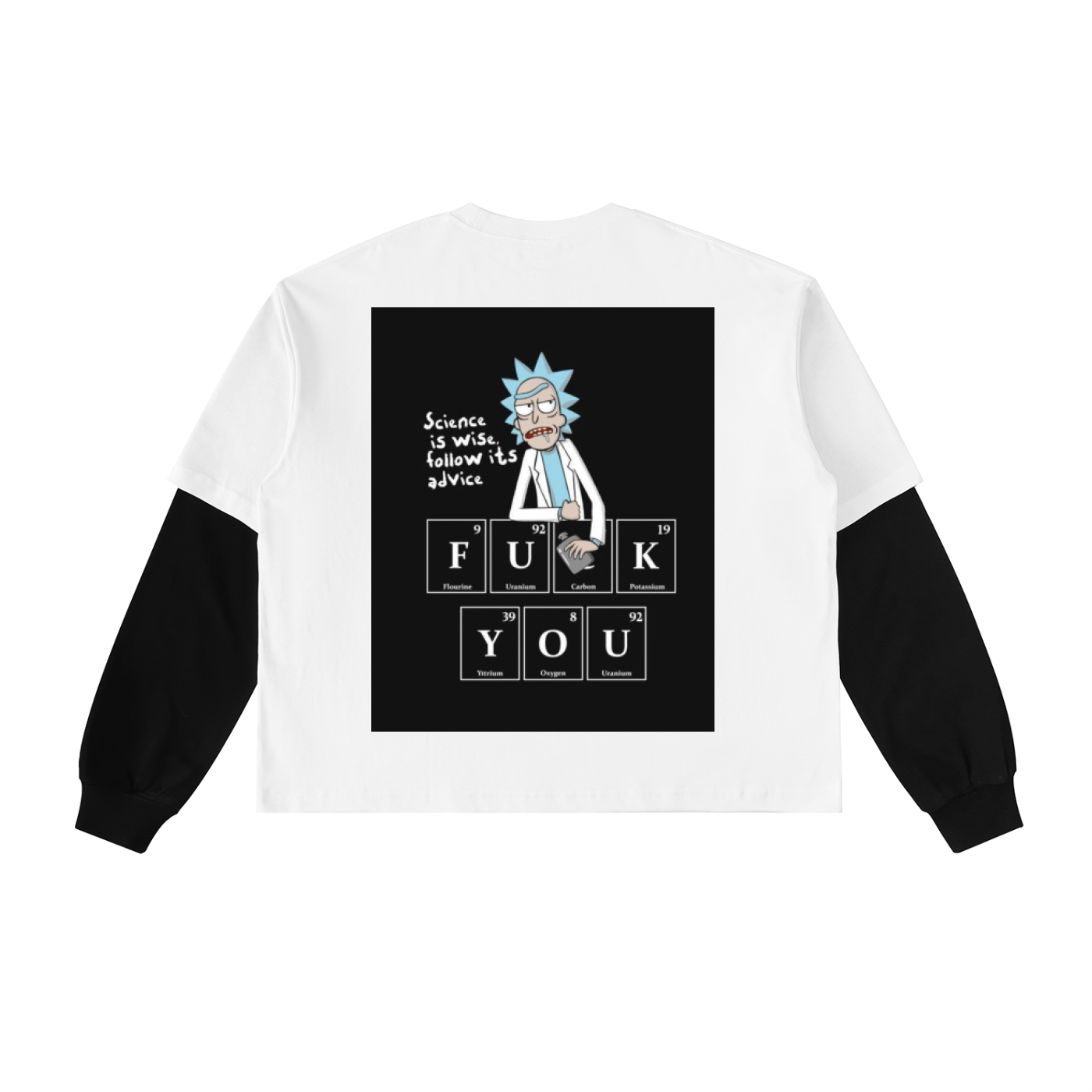 Layered Contrast Sleeve Cotton T-Shirt