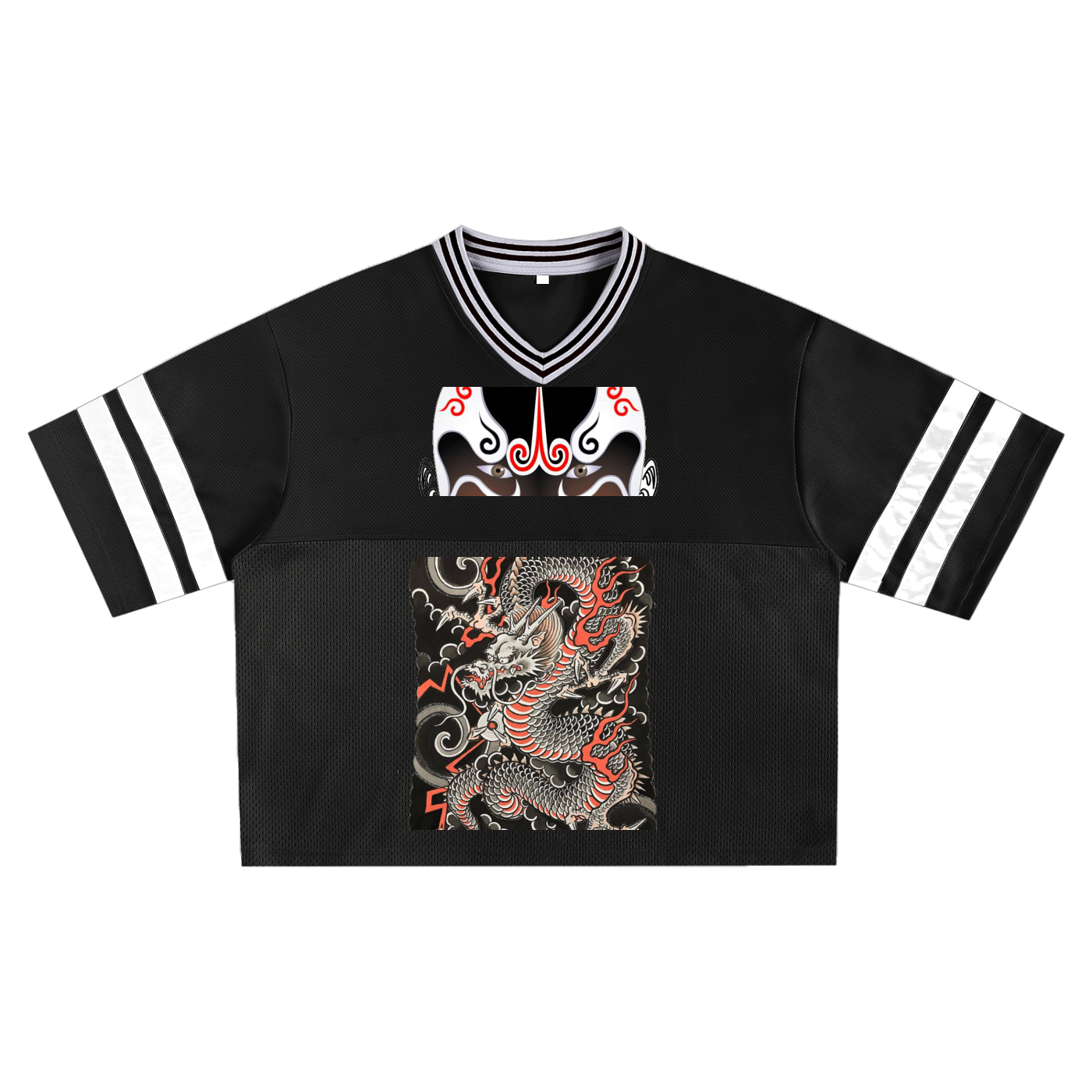 Taped Mesh Boxy T-shirt