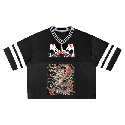 Taped Mesh Boxy T-shirt