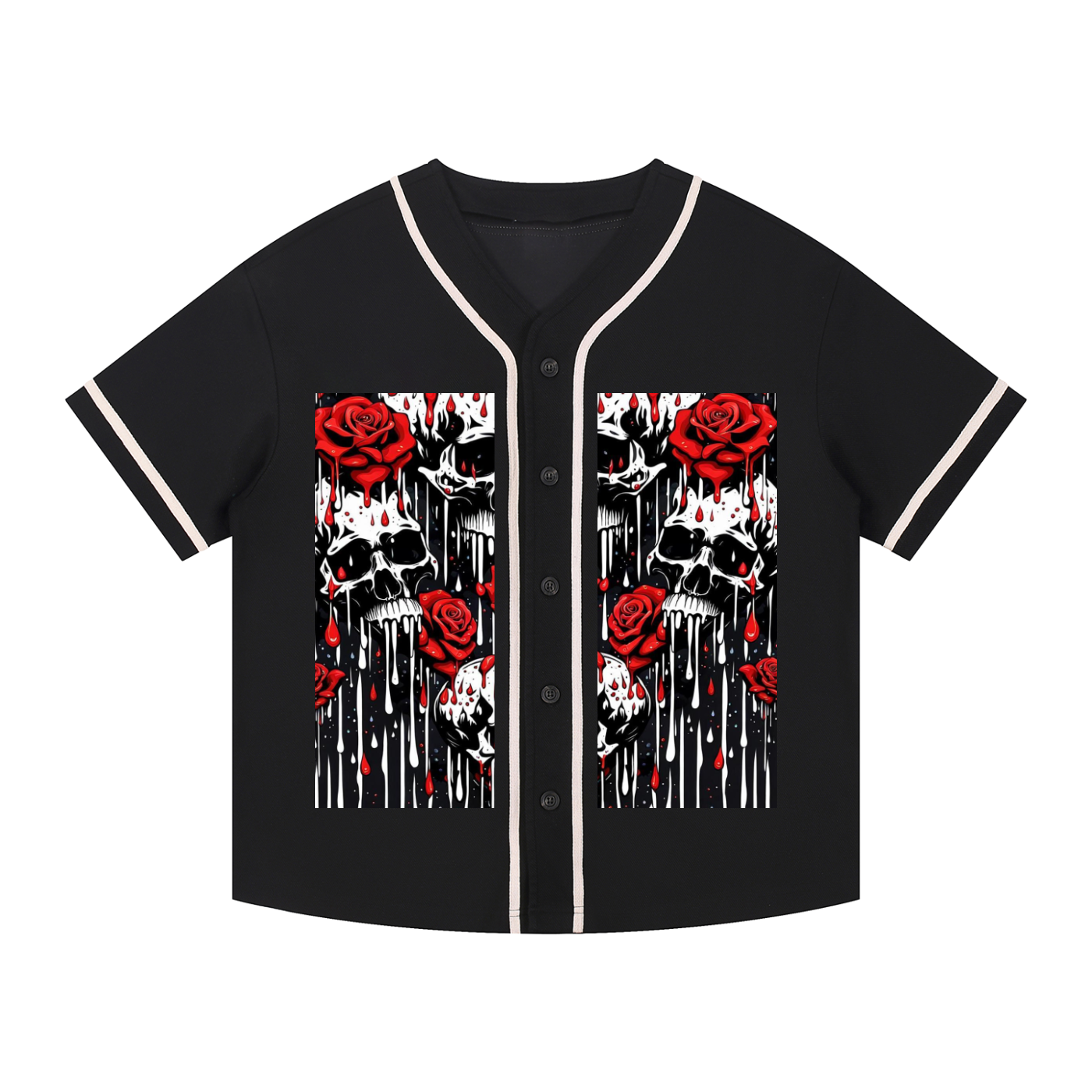 Contrast Piped Button-Up Jersey