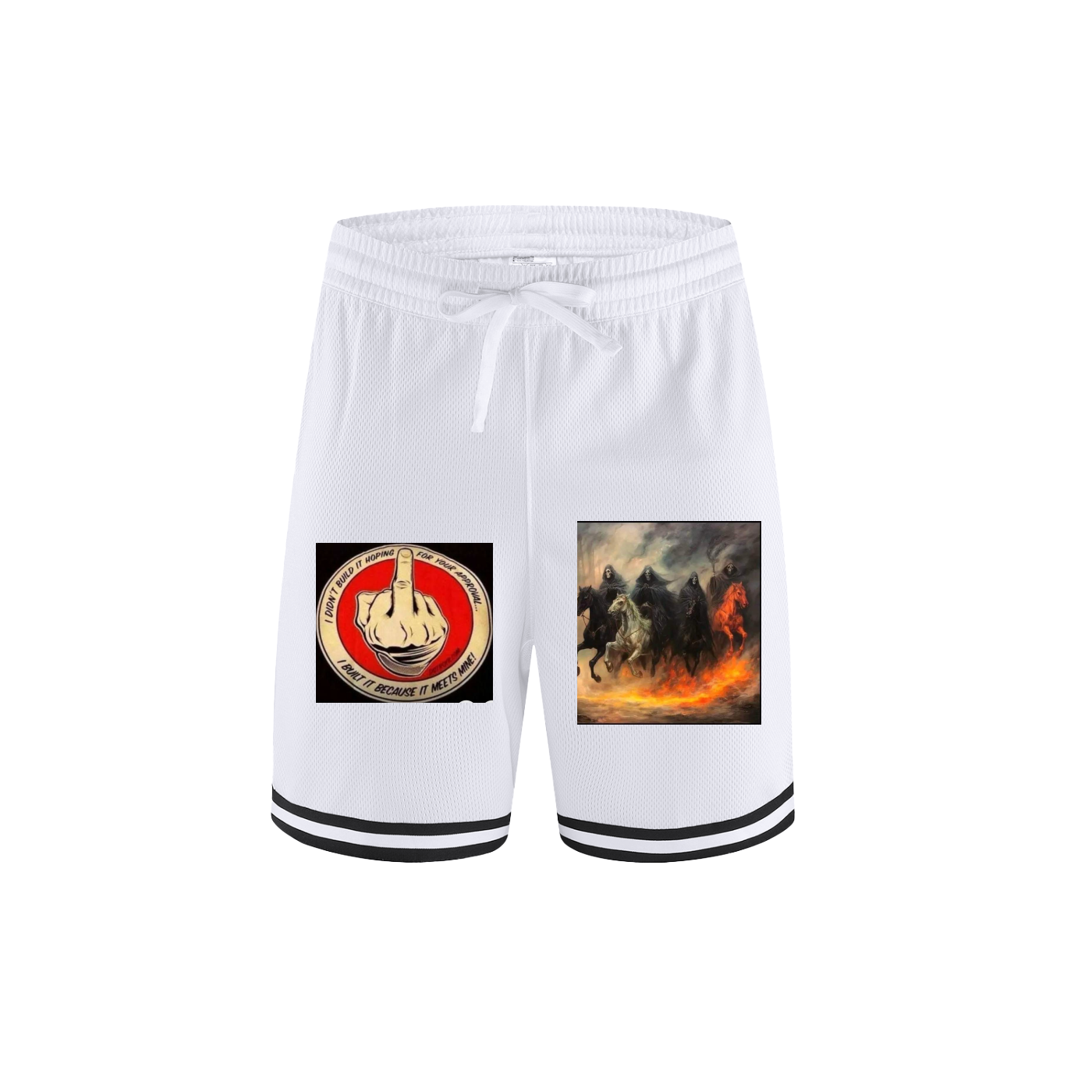 Classic Stripe Trim Basketball Shorts - Athletic Performance