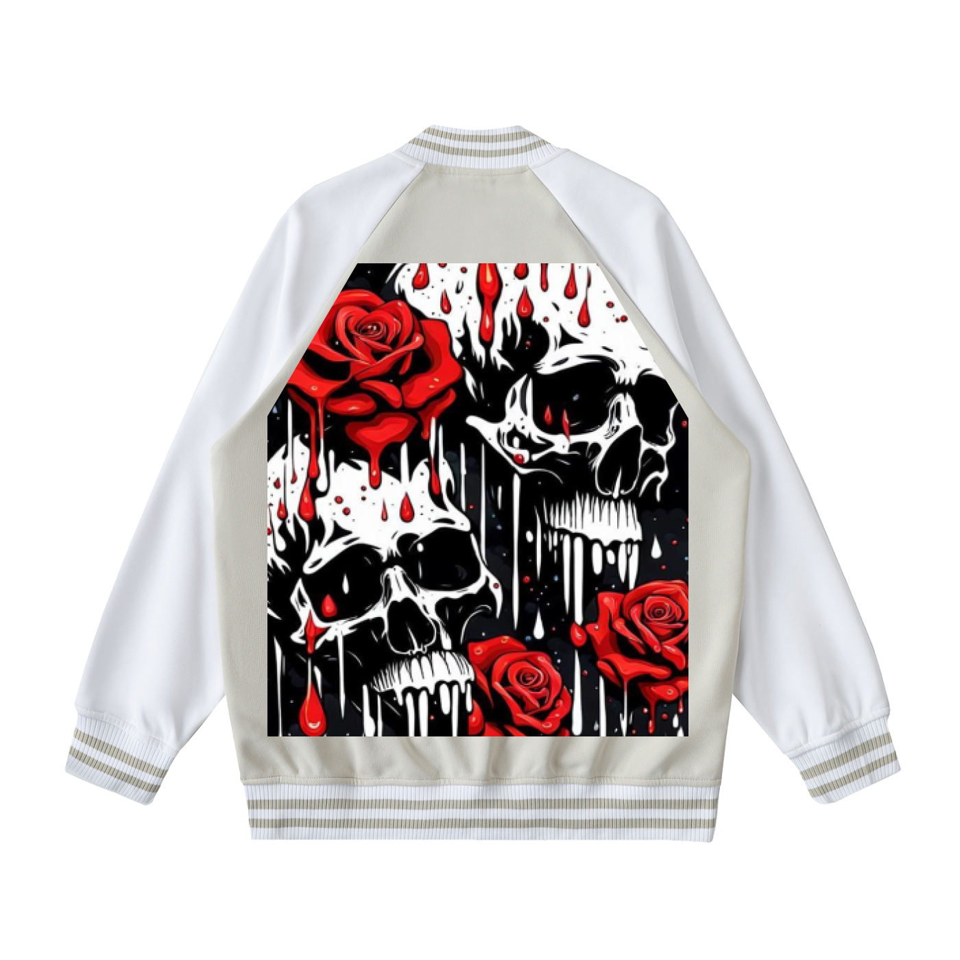 Two Tone Raglan Sleeve Varsity Jacket