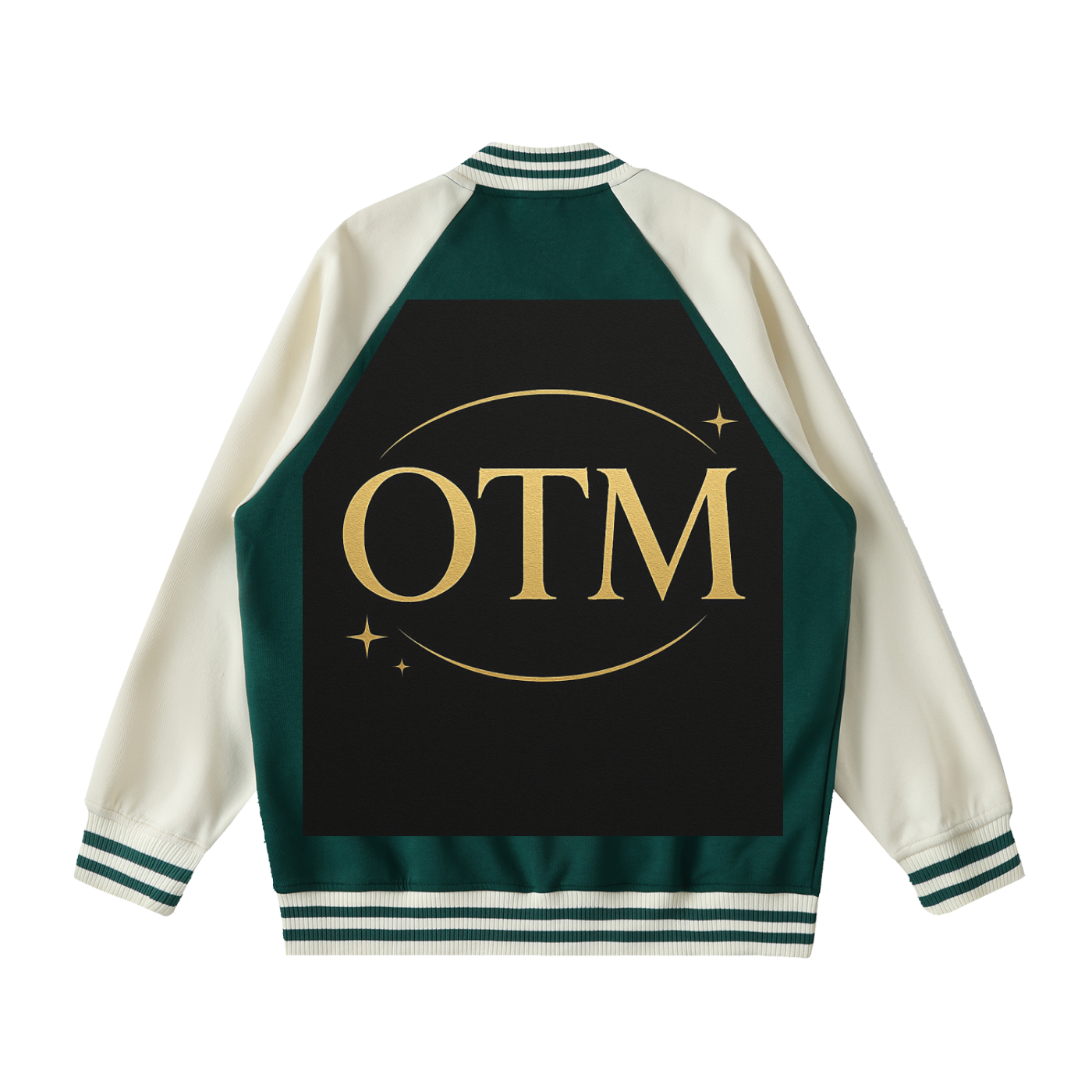 Two Tone Raglan Sleeve Varsity Jacket