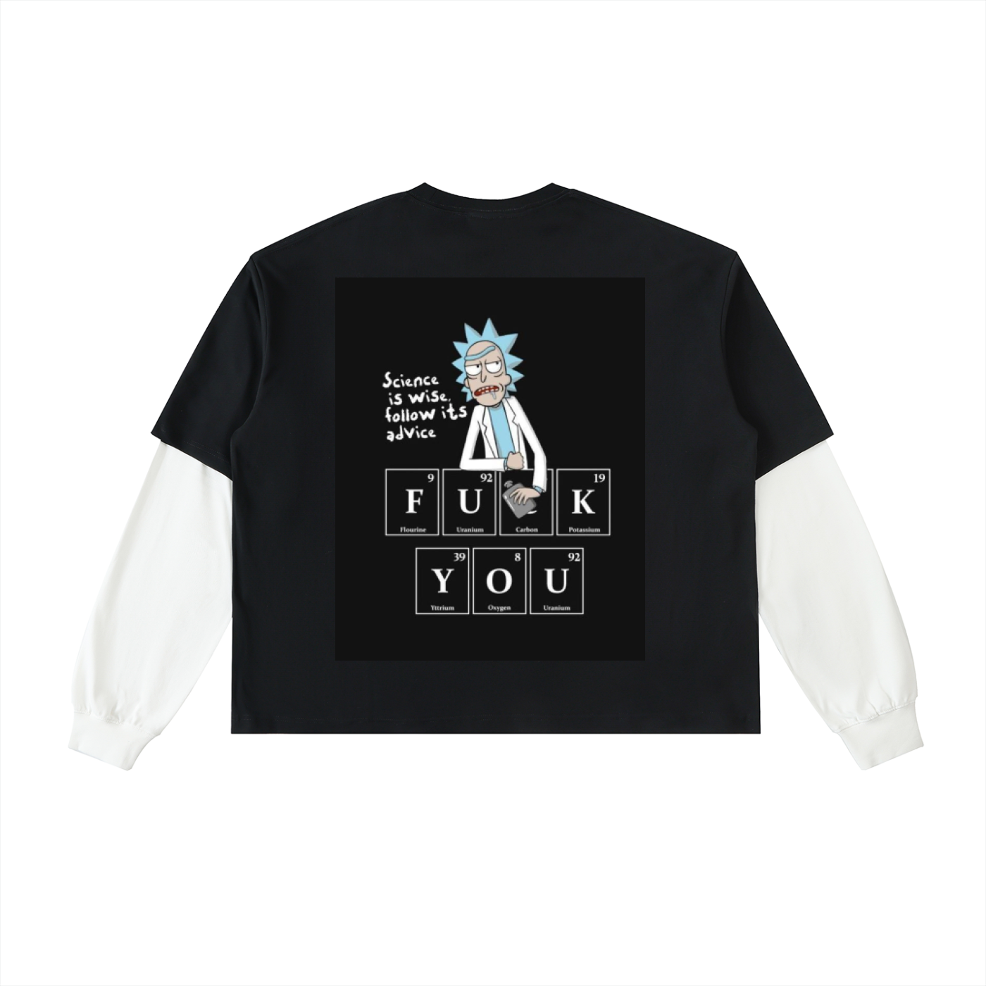 Layered Contrast Sleeve Cotton T-Shirt