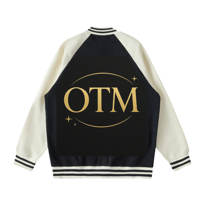 Two Tone Raglan Sleeve Varsity Jacket