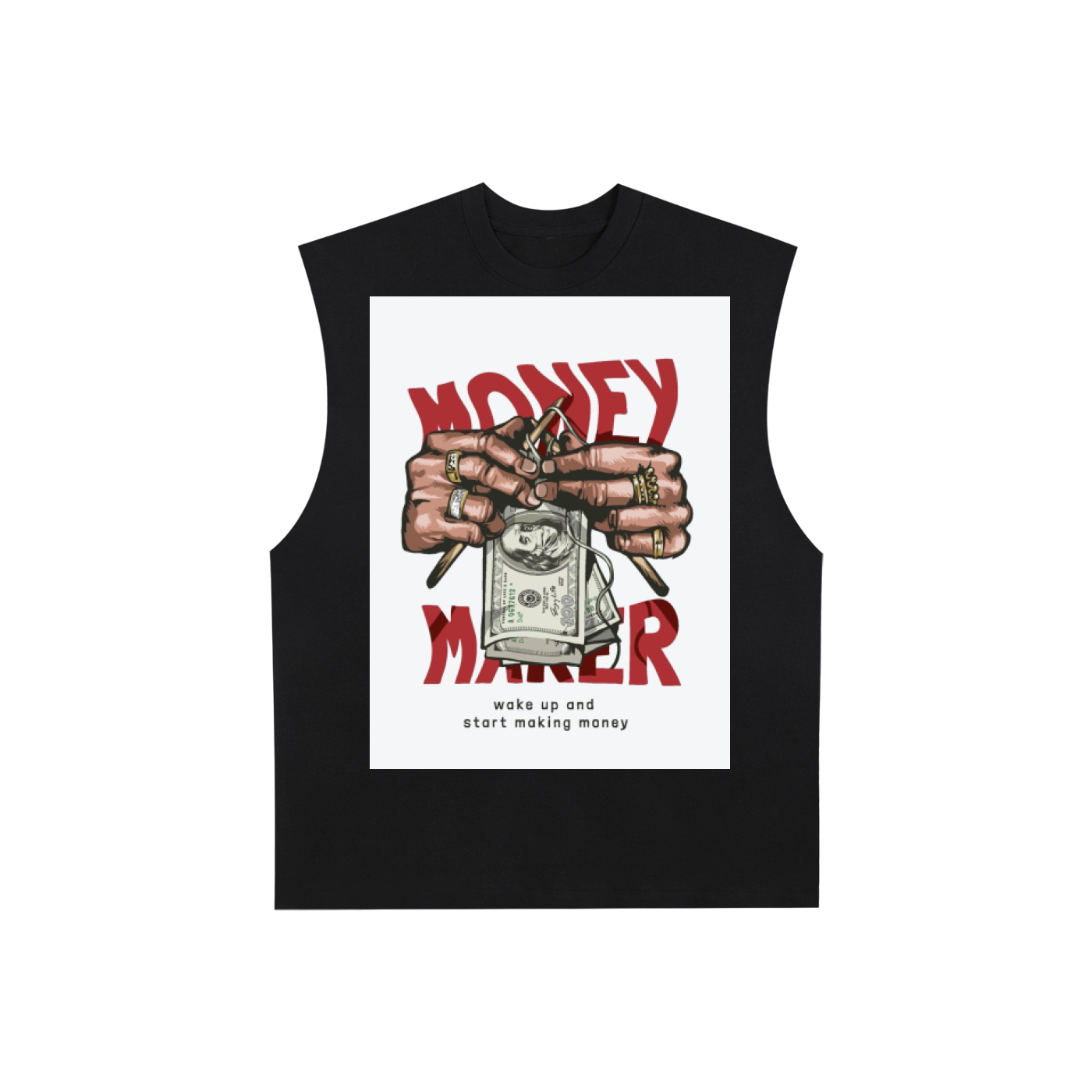 Raw Edge Cotton Tank Top