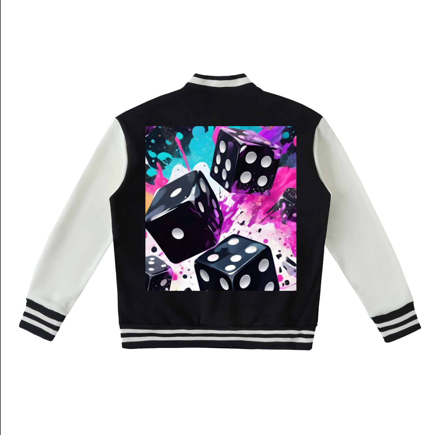 Two-Tone Fleeced Varsity Jacket