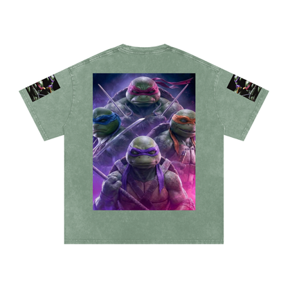 Snow Washed Oversized Cotton T-Shirt
