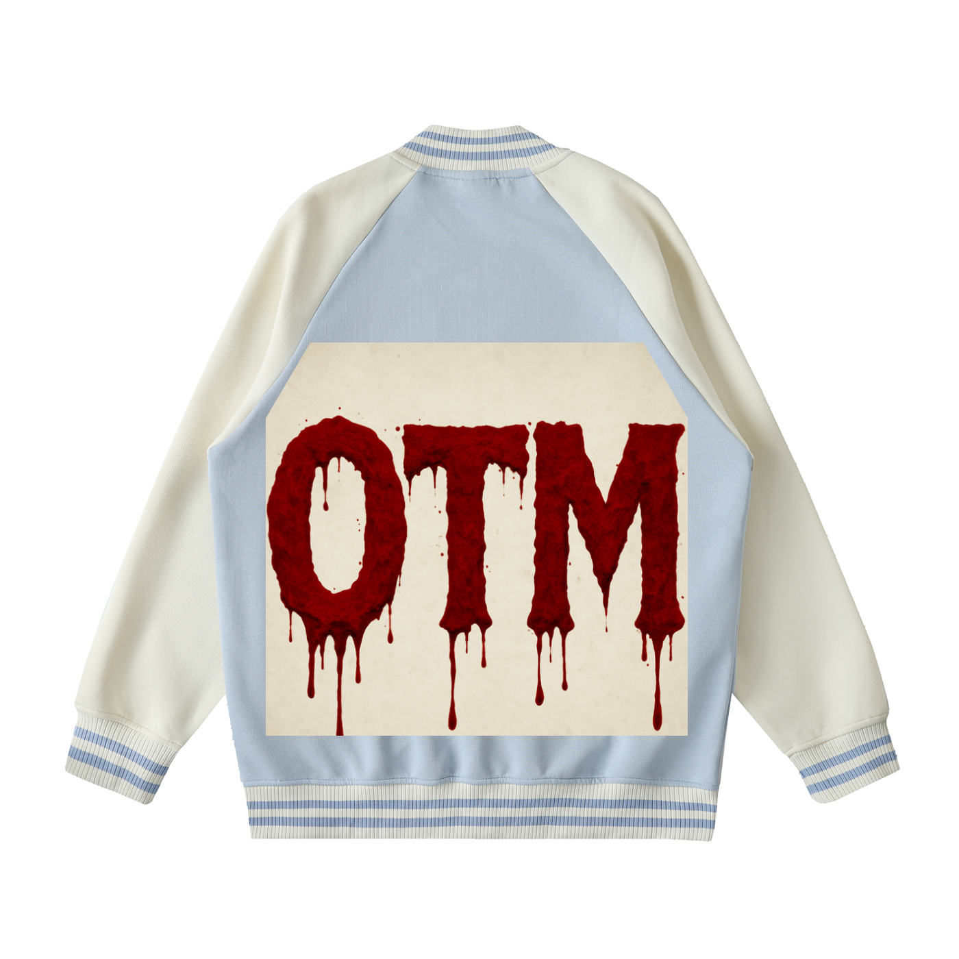Two Tone Raglan Sleeve Varsity Jacket