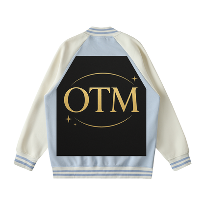 Two Tone Raglan Sleeve Varsity Jacket