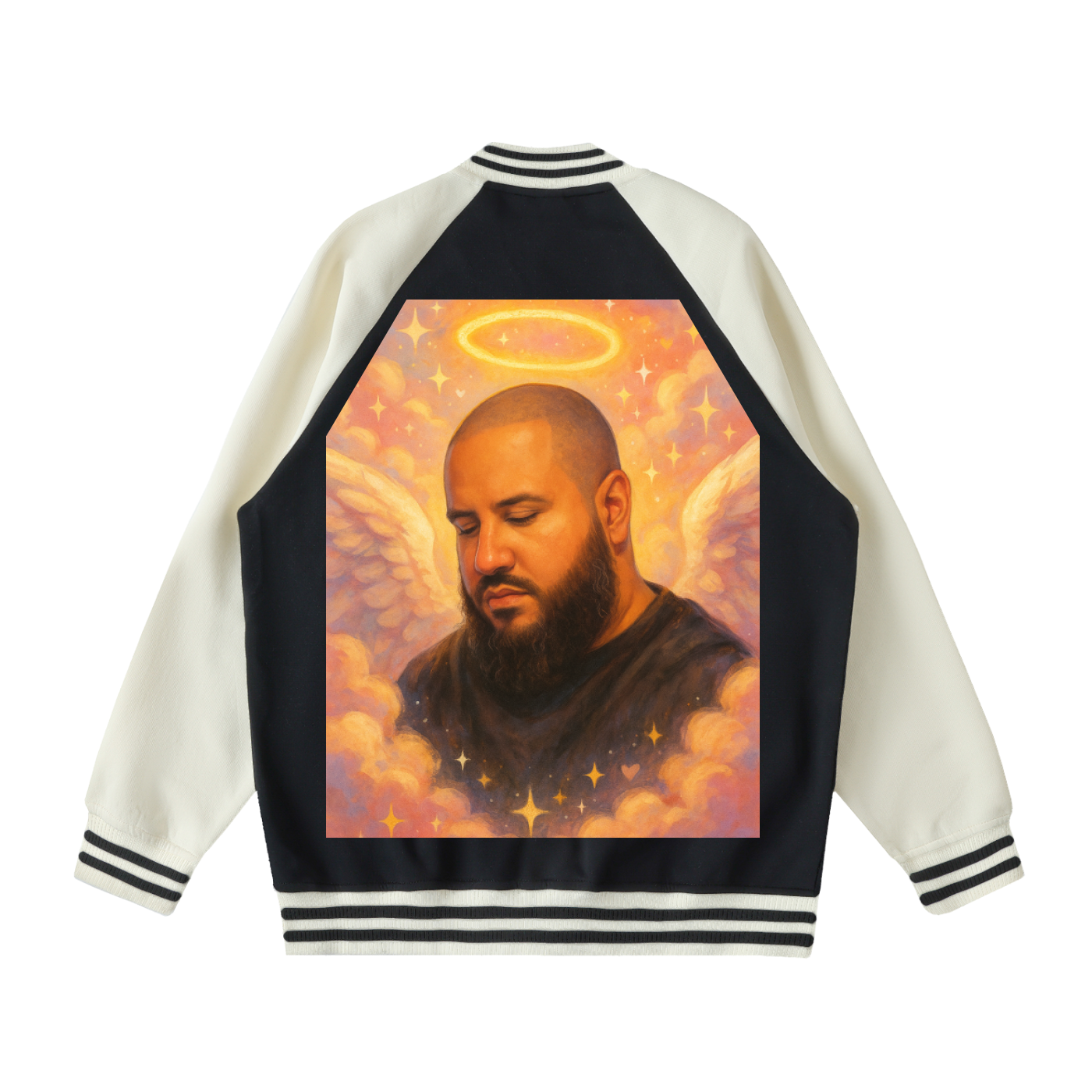 Two Tone Raglan Sleeve Varsity Jacket
