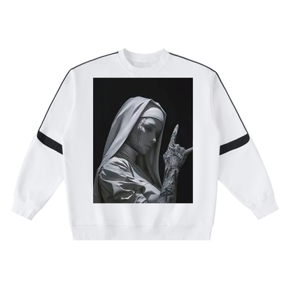 Oversized Crewneck Taped Sweatshirt