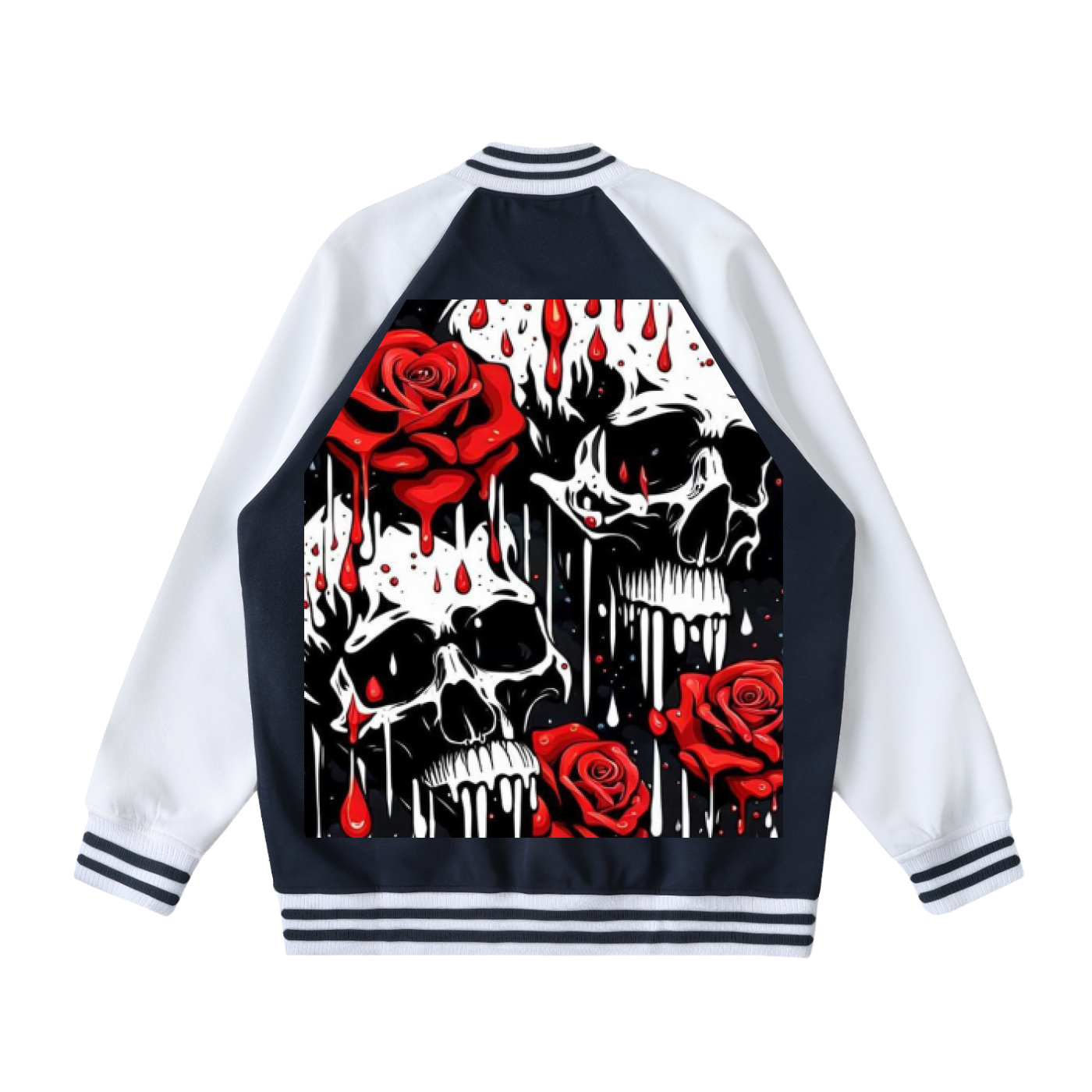 Two Tone Raglan Sleeve Varsity Jacket