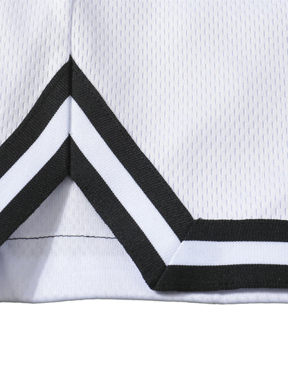 Classic Stripe Trim Basketball Shorts - Athletic Performance