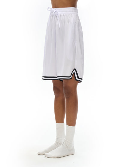 Classic Stripe Trim Basketball Shorts - Athletic Performance