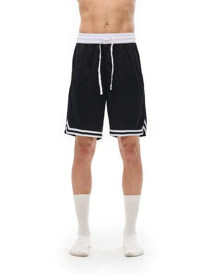 Classic Stripe Trim Basketball Shorts - Athletic Performance