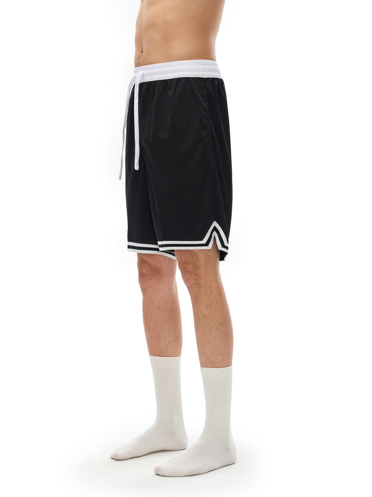 Classic Stripe Trim Basketball Shorts - Athletic Performance