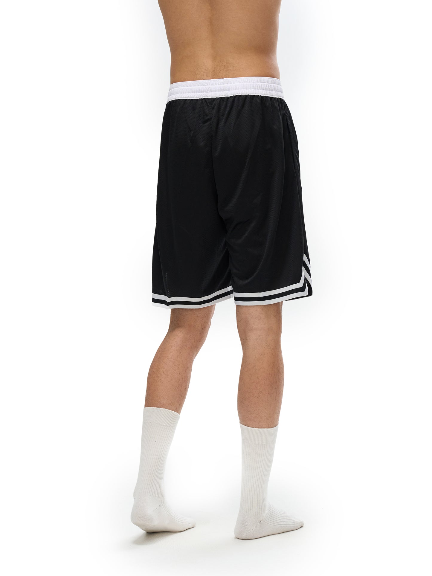 Classic Stripe Trim Basketball Shorts - Athletic Performance
