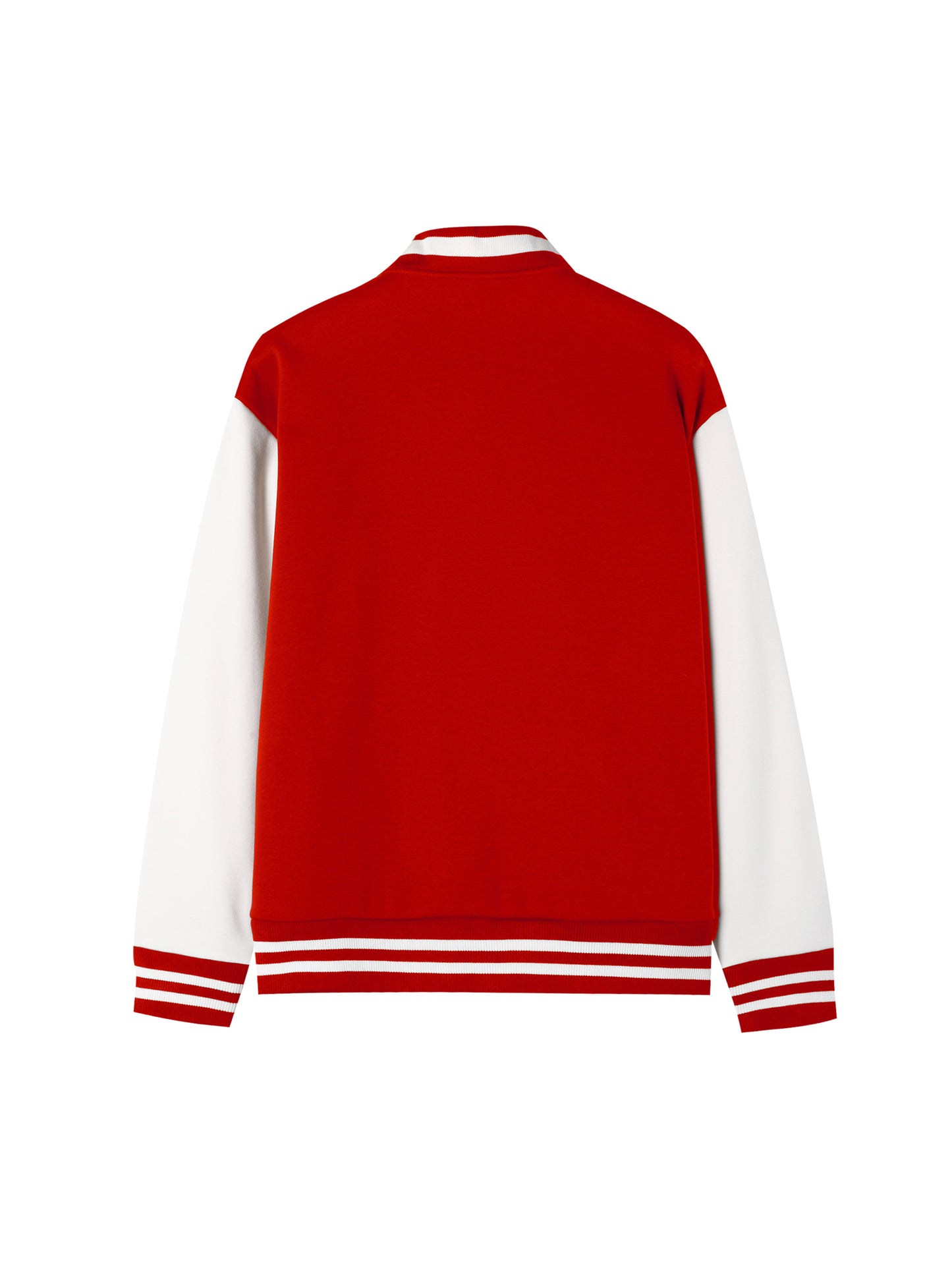 Two-Tone Fleeced Varsity Jacket